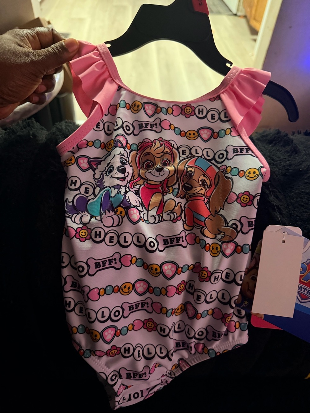 Paw Patrol Pink Ruffle-Strap Camisole with Character Print